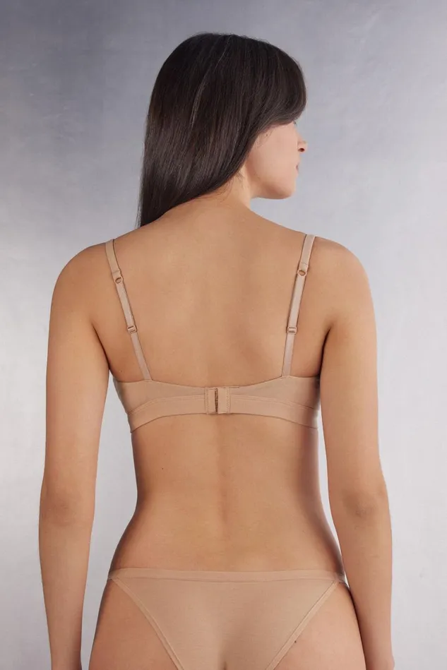 Intimissimi Triangle Women Emma Triangle Bra In Natural Cotton Natural 044 8211 Honey Soft Beige
