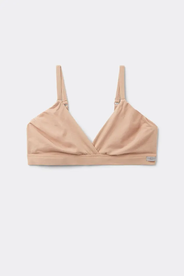 Intimissimi Triangle Women Emma Triangle Bra In Natural Cotton Natural 044 8211 Honey Soft Beige