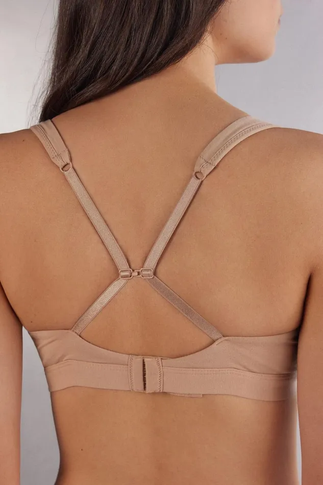 Intimissimi Triangle Women Lara Cotton Triangle Bra Natural 044 8211 Honey Soft Beige