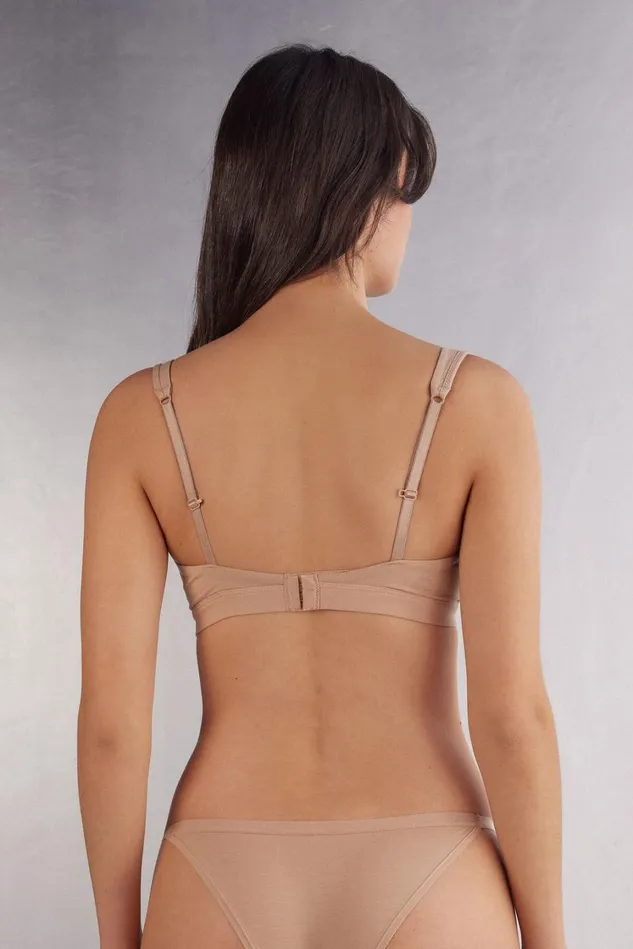 Intimissimi Triangle Women Lara Cotton Triangle Bra Natural 044 8211 Honey Soft Beige