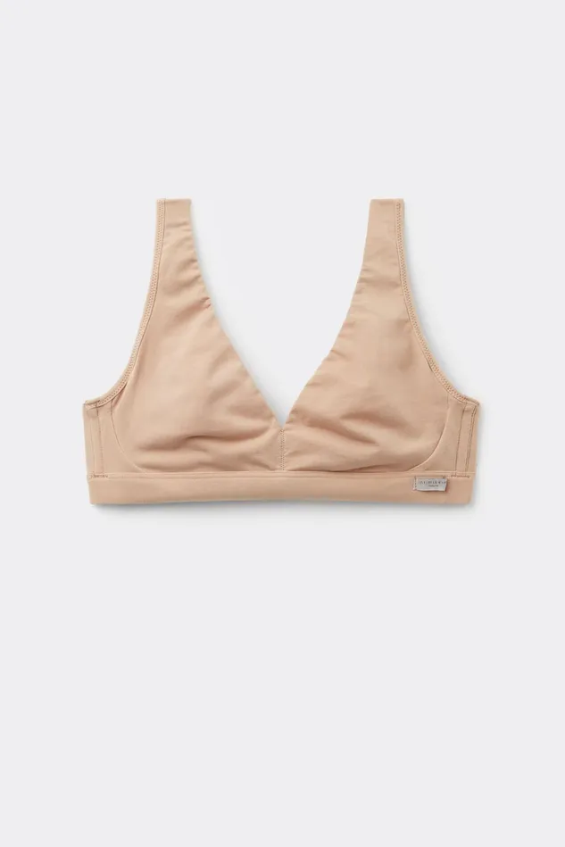 Intimissimi Triangle Women Lara Cotton Triangle Bra Natural 044 8211 Honey Soft Beige
