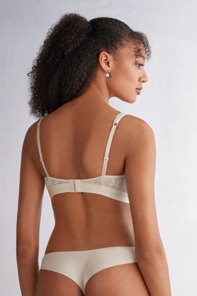 Intimissimi Triangle Women Lara Triangle Bra In Lace Natural 2280 8211 Avorio Crema