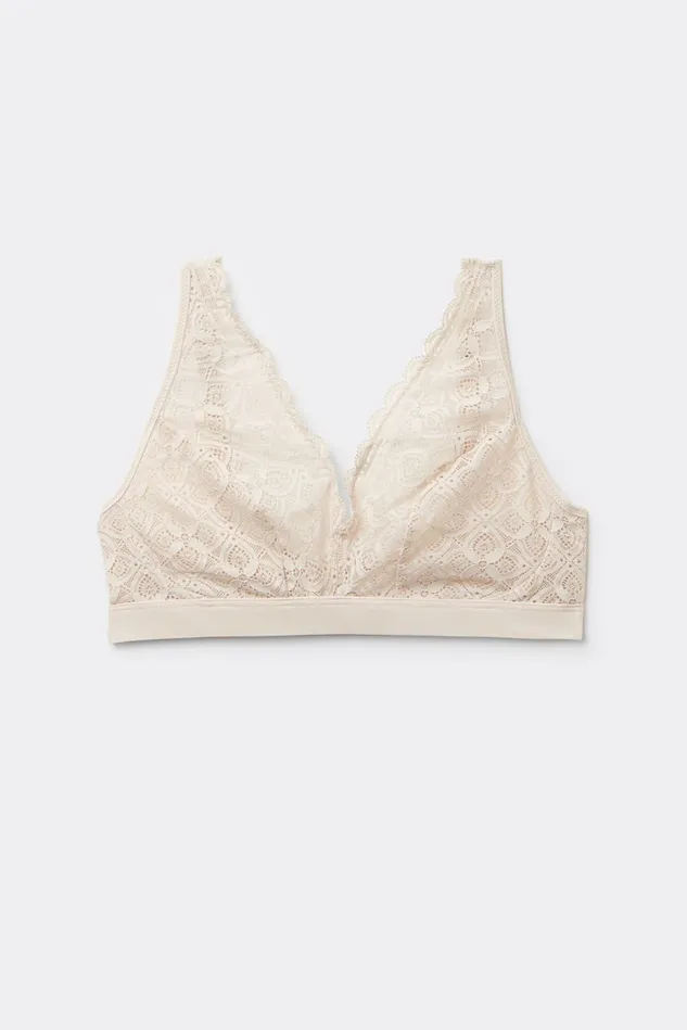 Intimissimi Triangle Women Lara Triangle Bra In Lace Natural 2280 8211 Avorio Crema