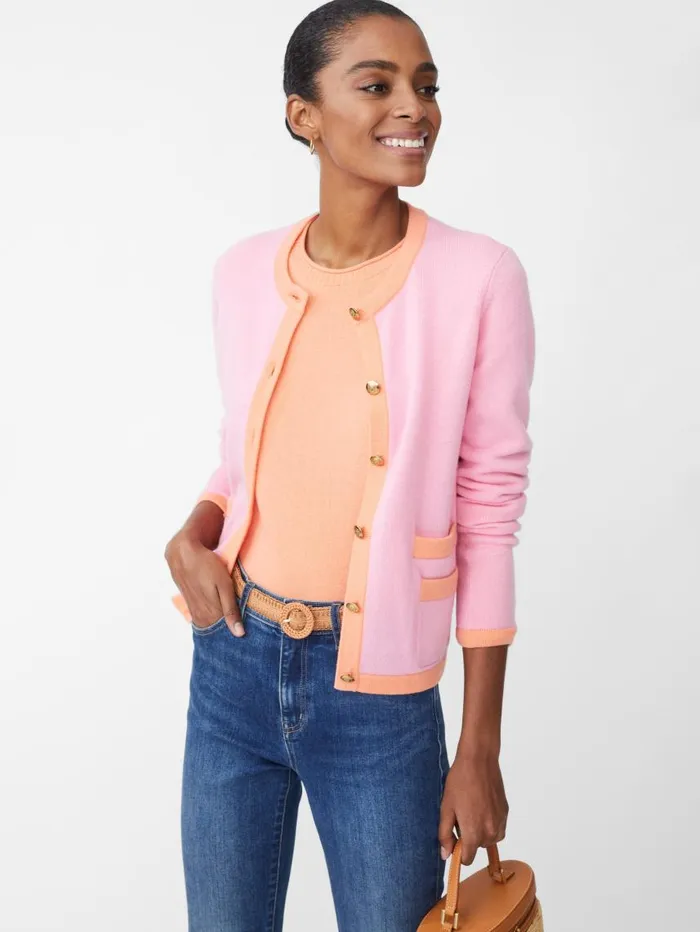JMcLaughlin Ainsley Cashmere Cardigan Pinkorange Women Sweaters JMcLaughlin Ainsley Cashmere Cardigan Pinkorange Women Sweaters