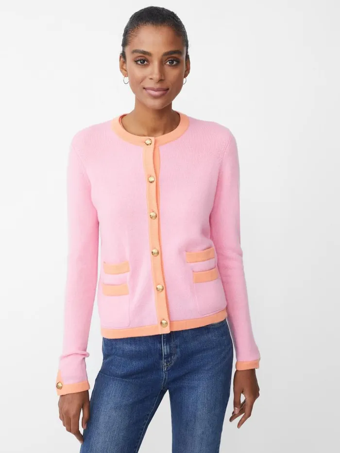 JMcLaughlin Ainsley Cashmere Cardigan Pinkorange Women Sweaters JMcLaughlin Ainsley Cashmere Cardigan Pinkorange Women Sweaters