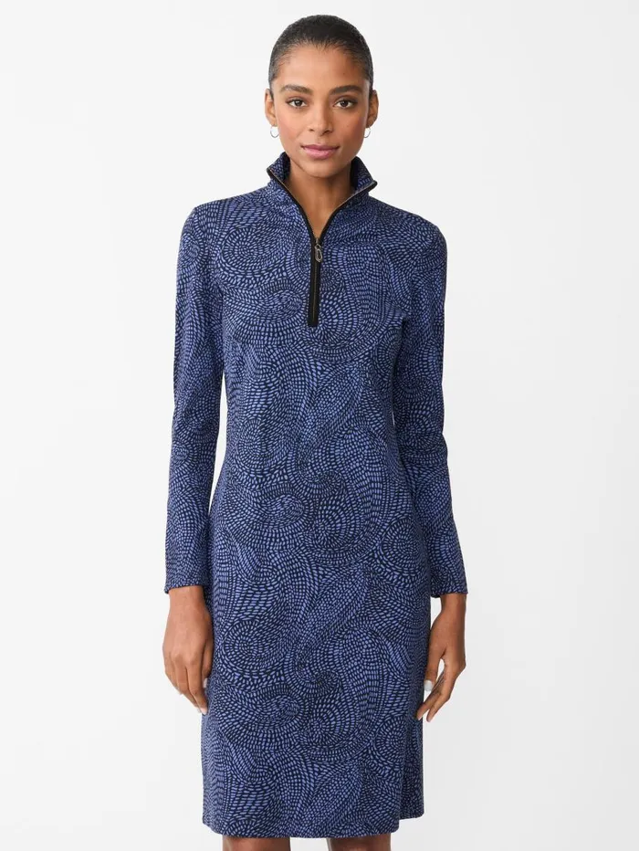 JMcLaughlin Bedford Dress In Ink Dot Navydark Blue Women Dresses JMcLaughlin Bedford Dress In Ink Dot Navydark Blue Women Dresses