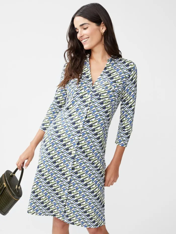 JMcLaughlin Brynn Dress In Nine Iron Olivenavy Women Dresses JMcLaughlin Brynn Dress In Nine Iron Olivenavy Women Dresses