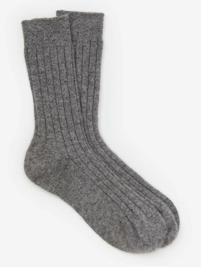 JMcLaughlin Cashmere Socks Heather Grey Men Socks