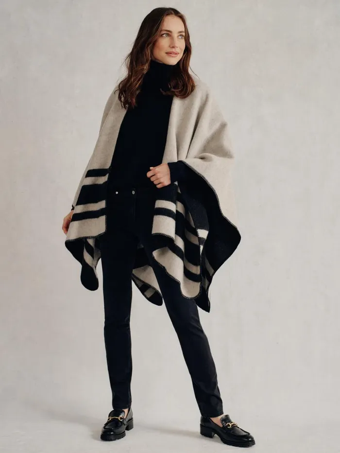 JMcLaughlin Deanna Reversible Wrap In Color Block Blackoff White Women Jackets and Outerwear