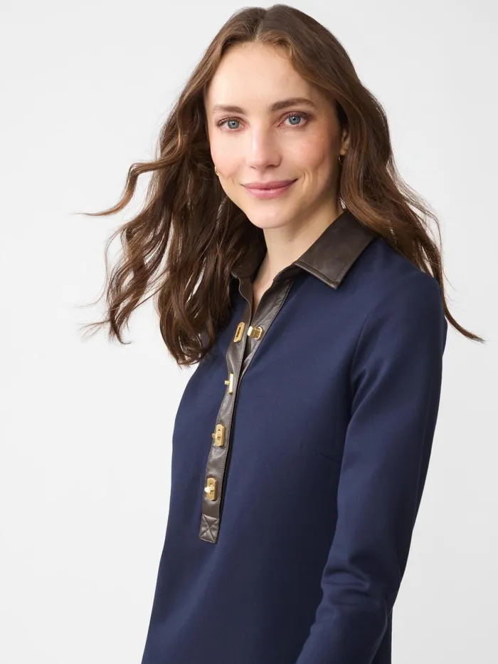 JMcLaughlin Falcon Dress Winter Navy Women Dresses JMcLaughlin Falcon Dress Winter Navy Women Dresses