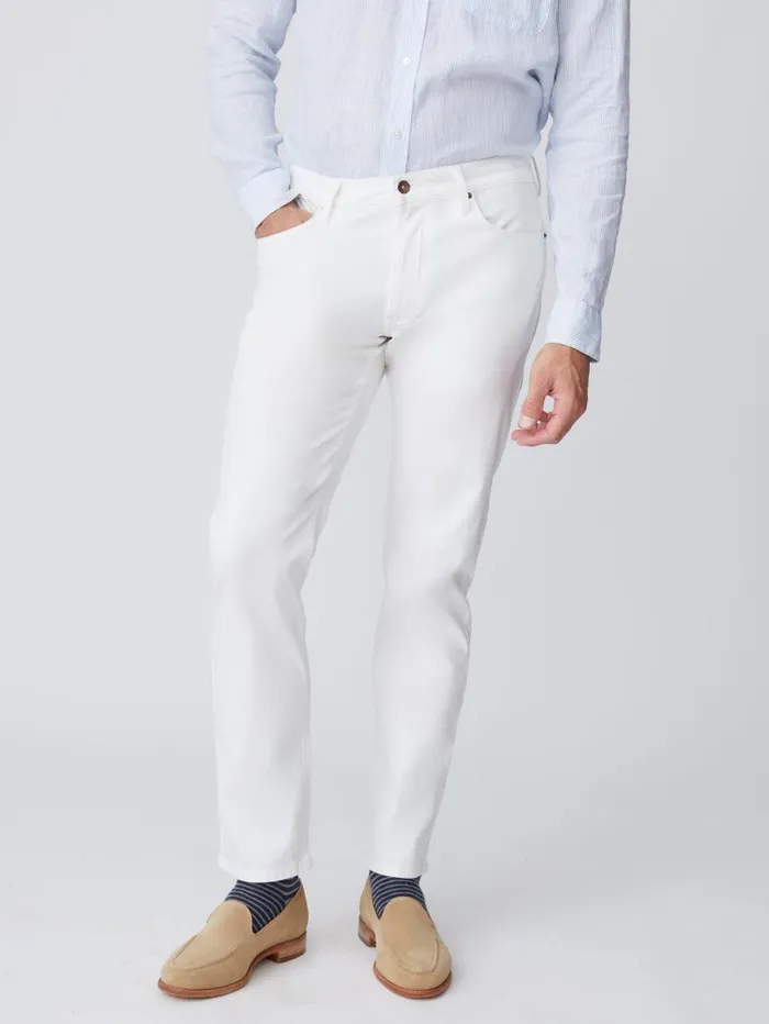 JMcLaughlin Parker 5Pocket Straight Pants White Men Pants