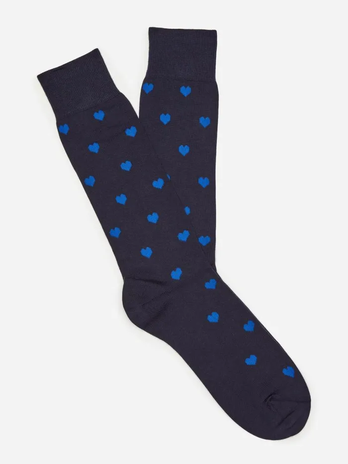 JMcLaughlin Socks In Heart Navyblue Men Socks