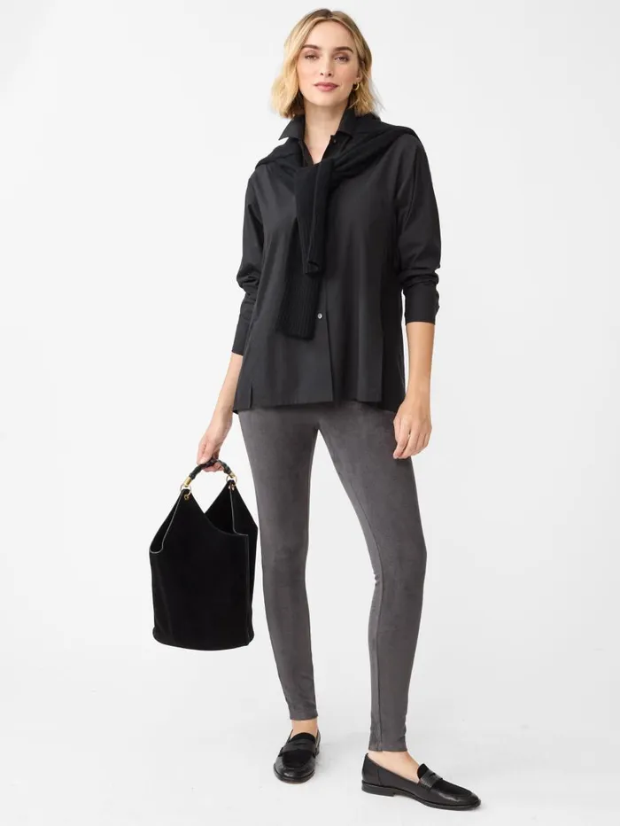 JMcLaughlin Suri Faux Suede Leggings Dark Charcoal Women Pants
