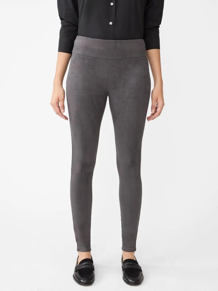 JMcLaughlin Suri Faux Suede Leggings Dark Charcoal Women Pants JMcLaughlin Suri Faux Suede Leggings Dark Charcoal Women Pants