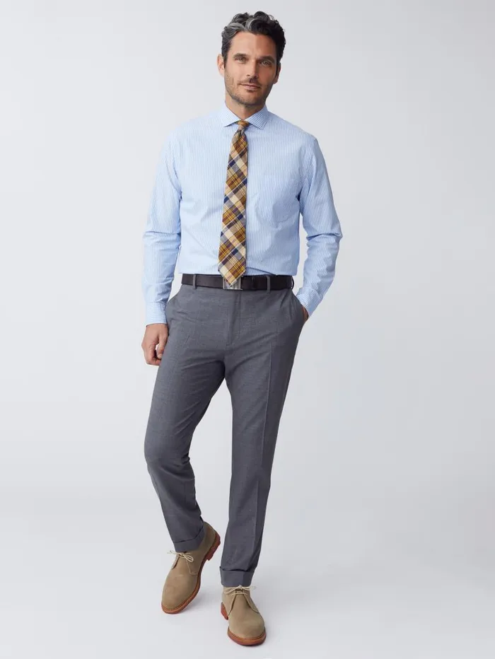 JMcLaughlin Tropical Wool Oxford Pants Heather Charcoal Men Pants JMcLaughlin Tropical Wool Oxford Pants Heather Charcoal Men Pants