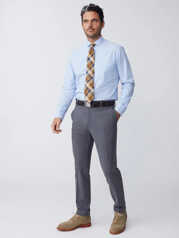 JMcLaughlin Tropical Wool Oxford Pants Heather Charcoal Men Pants JMcLaughlin Tropical Wool Oxford Pants Heather Charcoal Men Pants