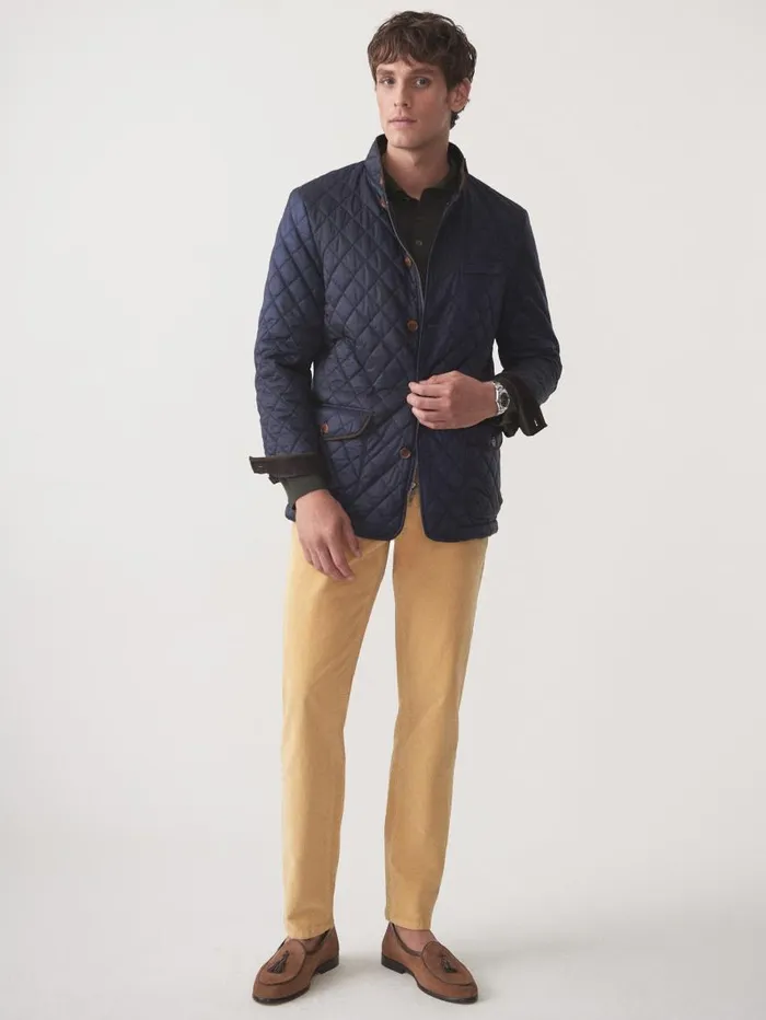 JMcLaughlin Upland Quilted Jacket Navy Men Jackets and Outerwear JMcLaughlin Upland Quilted Jacket Navy Men Jackets and Outerwear