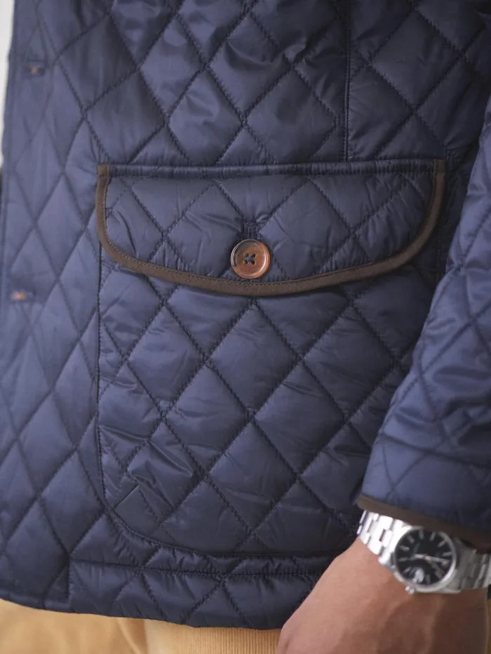 JMcLaughlin Upland Quilted Jacket Navy Men Jackets and Outerwear JMcLaughlin Upland Quilted Jacket Navy Men Jackets and Outerwear