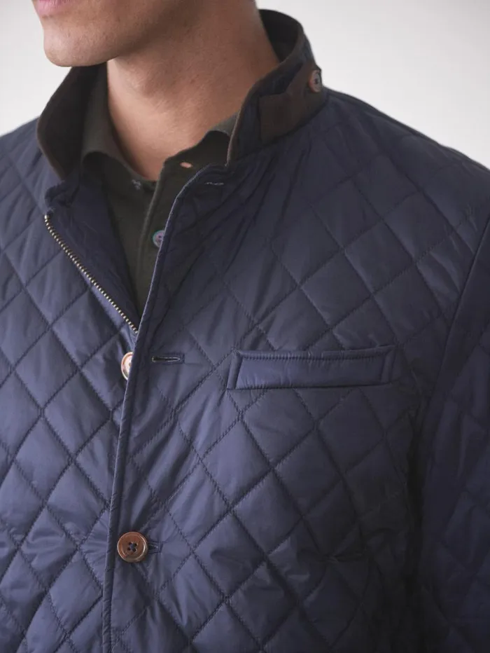 JMcLaughlin Upland Quilted Jacket Navy Men Jackets and Outerwear JMcLaughlin Upland Quilted Jacket Navy Men Jackets and Outerwear