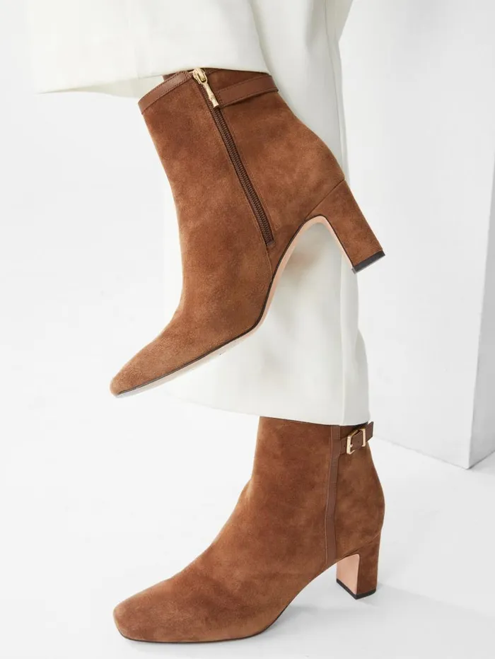 JMcLaughlin Vivvi Suede Ankle Boots Toasted Coconut Women Boots JMcLaughlin Vivvi Suede Ankle Boots Toasted Coconut Women Boots