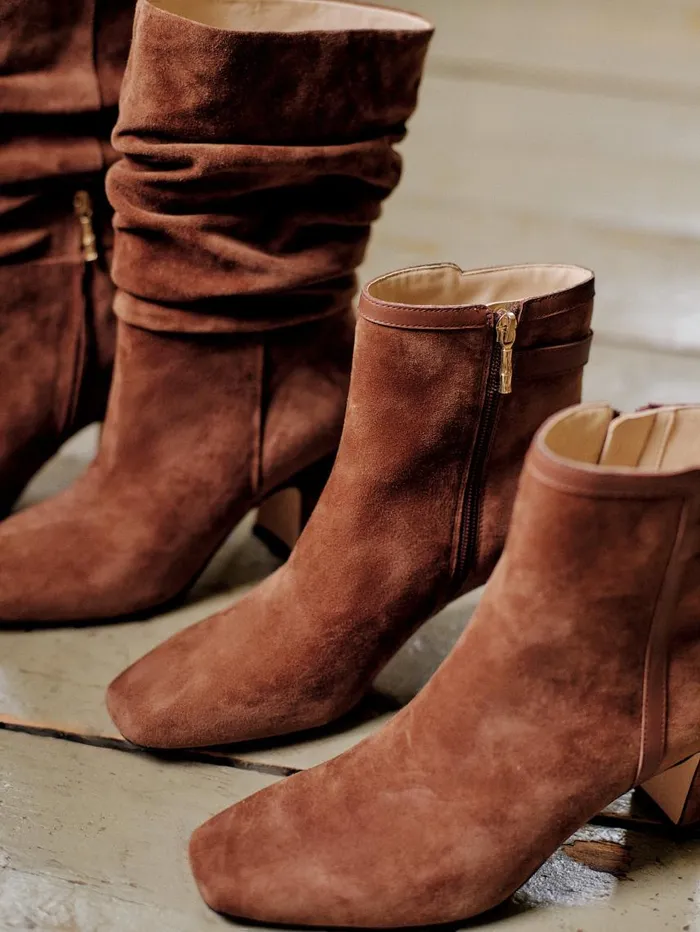JMcLaughlin Vivvi Suede Ankle Boots Toasted Coconut Women Boots JMcLaughlin Vivvi Suede Ankle Boots Toasted Coconut Women Boots