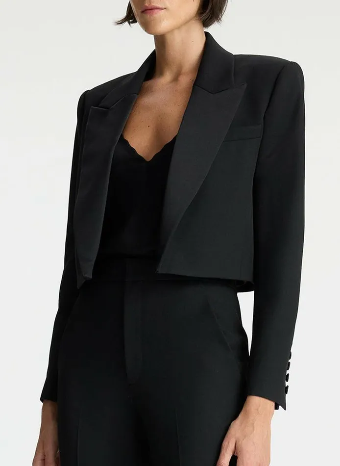Jackets and Coats Women ALC Anderson Cropped Tuxedo Jacket Black