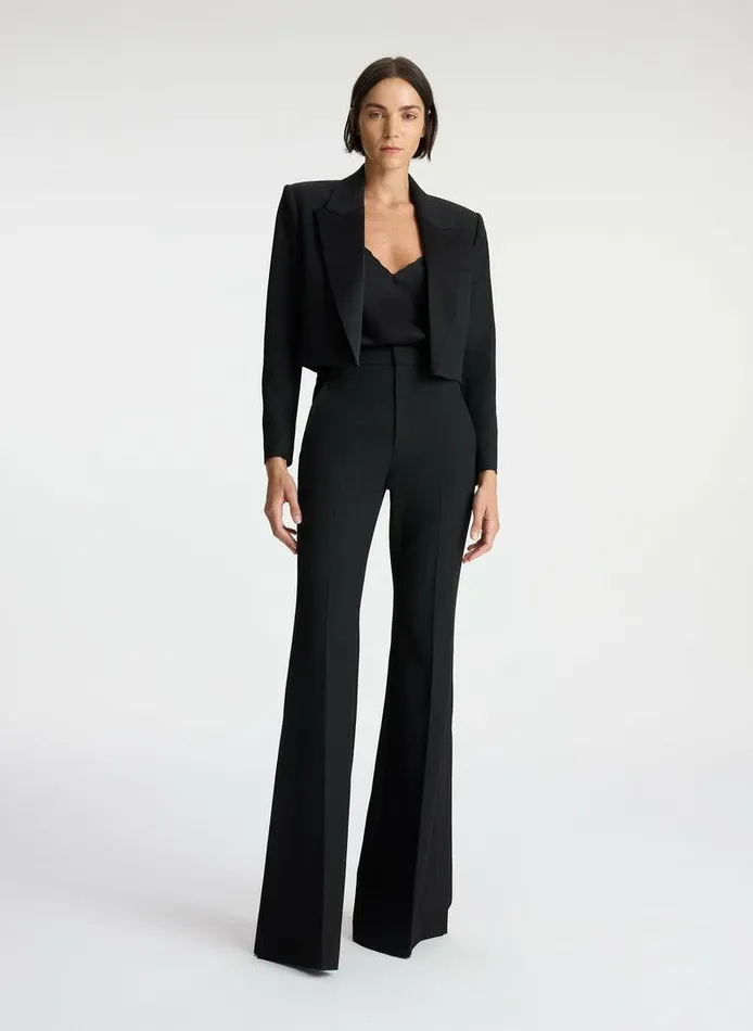 Jackets and Coats Women ALC Anderson Cropped Tuxedo Jacket Black Jackets and Coats Women ALC Anderson Cropped Tuxedo Jacket Black