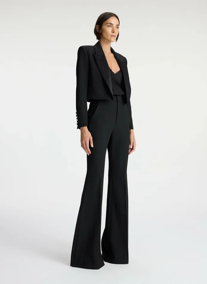 Jackets and Coats Women ALC Anderson Cropped Tuxedo Jacket Black Jackets and Coats Women ALC Anderson Cropped Tuxedo Jacket Black