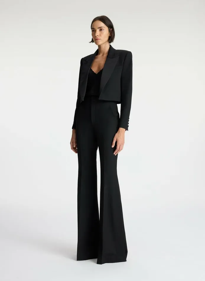 Jackets and Coats Women ALC Anderson Cropped Tuxedo Jacket Black Jackets and Coats Women ALC Anderson Cropped Tuxedo Jacket Black