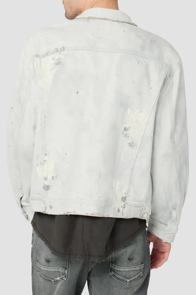 Jackets and Outerwear Men Hudson Jeans Boxy Trucker Jacket White Thrasher Jackets and Outerwear Men Hudson Jeans Boxy Trucker Jacket White Thrasher
