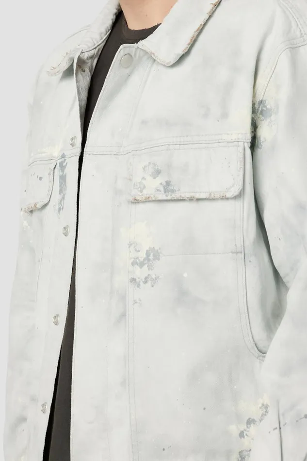 Jackets and Outerwear Men Hudson Jeans Boxy Trucker Jacket White Thrasher Jackets and Outerwear Men Hudson Jeans Boxy Trucker Jacket White Thrasher