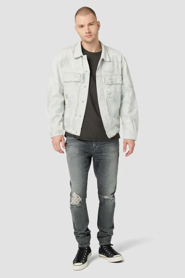 Jackets and Outerwear Men Hudson Jeans Boxy Trucker Jacket White Thrasher Jackets and Outerwear Men Hudson Jeans Boxy Trucker Jacket White Thrasher