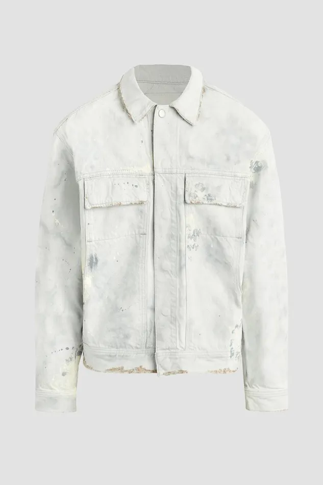 Jackets and Outerwear Men Hudson Jeans Boxy Trucker Jacket White Thrasher Jackets and Outerwear Men Hudson Jeans Boxy Trucker Jacket White Thrasher