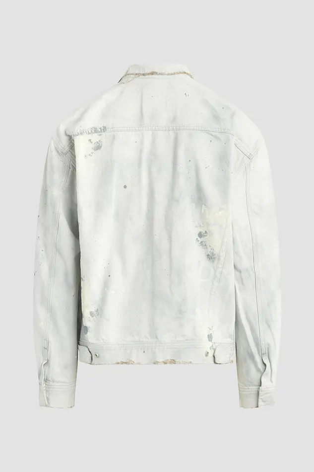 Jackets and Outerwear Men Hudson Jeans Boxy Trucker Jacket White Thrasher Jackets and Outerwear Men Hudson Jeans Boxy Trucker Jacket White Thrasher