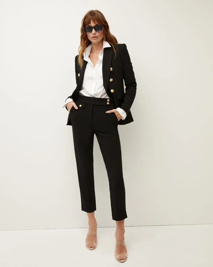 Jackets and Outerwear ShopJackets Veronica Beard Miller Dickey Jacket Black With Gold Buttons