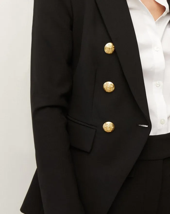 Jackets and Outerwear ShopJackets Veronica Beard Miller Dickey Jacket Black With Gold Buttons