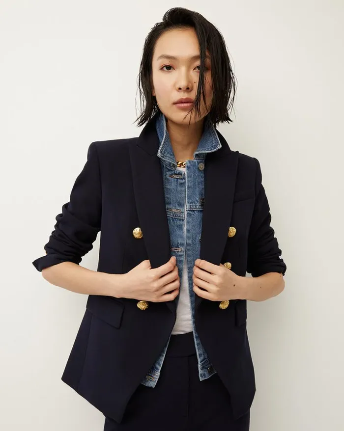 Jackets and Outerwear ShopJackets Veronica Beard Miller Dickey Jacket Black With Gold Buttons