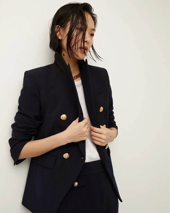 Jackets and Outerwear ShopJackets Veronica Beard Miller Dickey Jacket Black With Gold Buttons
