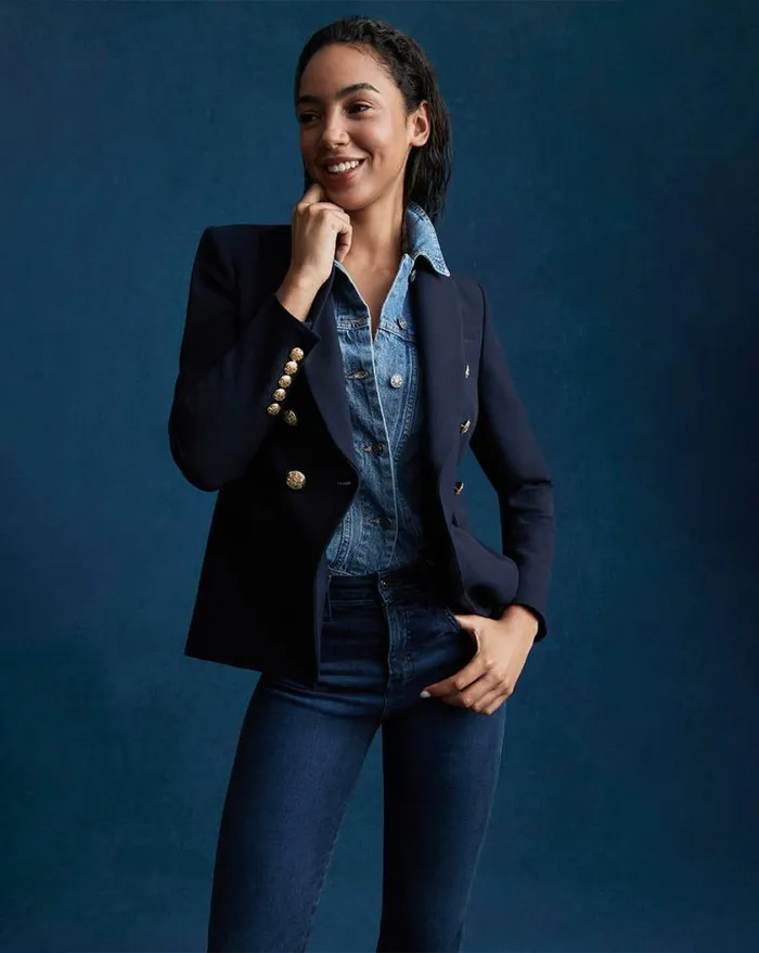 Jackets and Outerwear ShopJackets Veronica Beard Miller Dickey Jacket Black With Gold Buttons