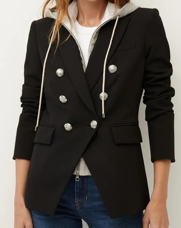Jackets and Outerwear ShopJackets Veronica Beard Miller Dickey Jacket Black With Gold Buttons
