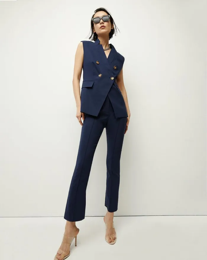 Jackets and Outerwear Shop Veronica Beard Amika Vest Marine