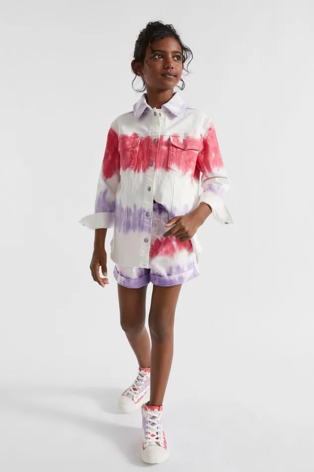 Jackets and Vests Girl Seed Heritage Tiedye Overshirt Multi