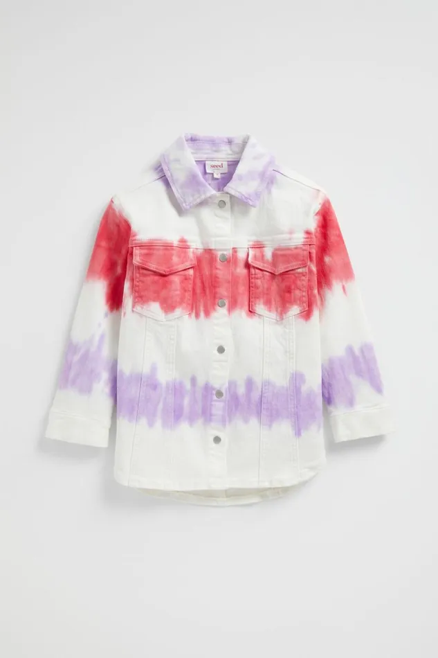 Jackets and Vests Girl Seed Heritage Tiedye Overshirt Multi