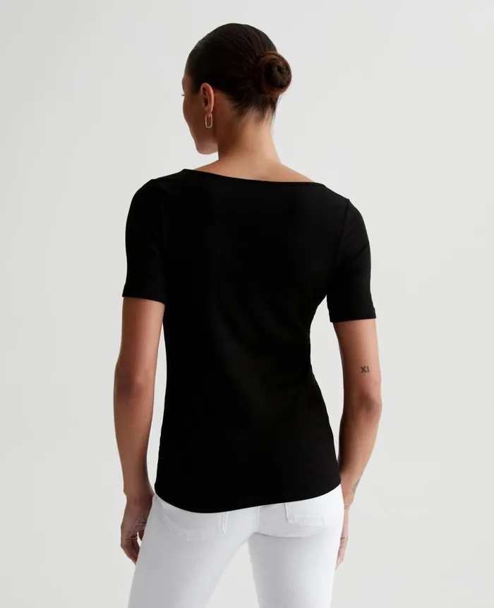 Jaxon Scoop True Black Women AG Jeans Tops and Shirts Jaxon Scoop True Black Women AG Jeans Tops and Shirts