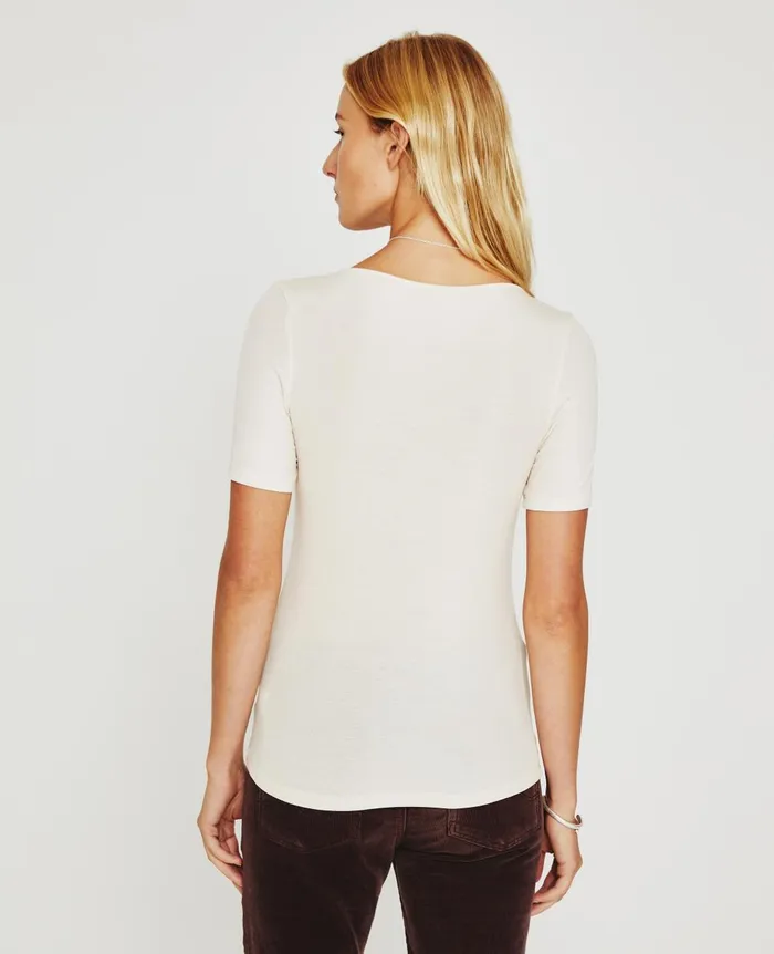Jaxon Scoop White Cream Women AG Jeans Tops and Shirts Jaxon Scoop White Cream Women AG Jeans Tops and Shirts