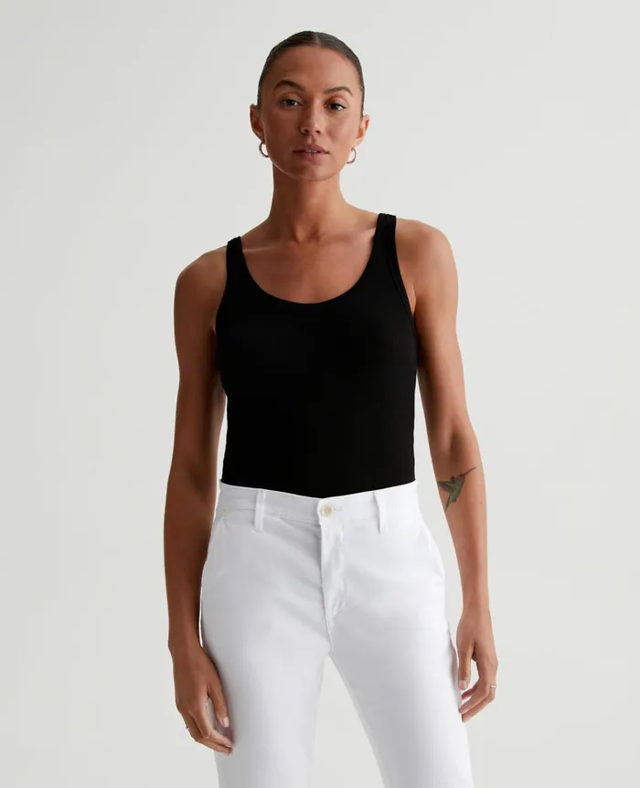 Jaxon Tank True Black Women AG Jeans Tees and Tanks Jaxon Tank True Black Women AG Jeans Tees and Tanks
