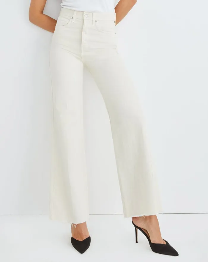 Jeans Shop Veronica Beard Taylor WideLeg Jean Ecru