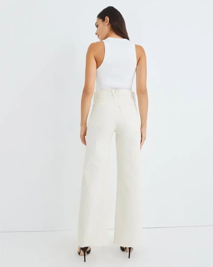Jeans Shop Veronica Beard Taylor WideLeg Jean Ecru