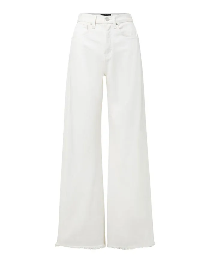 Jeans Shop Veronica Beard Taylor WideLeg Jean Ecru