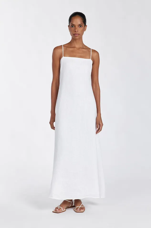 JEM WHITE LINEN MAXI DRESS Women DISSH Maxi Dresses